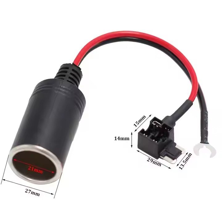 Car Cigarette Lighter Female Socket Standard/Mini/Micro/Low-profile Cigarette Lighter Cord With Electrical Socket Fuse Holder