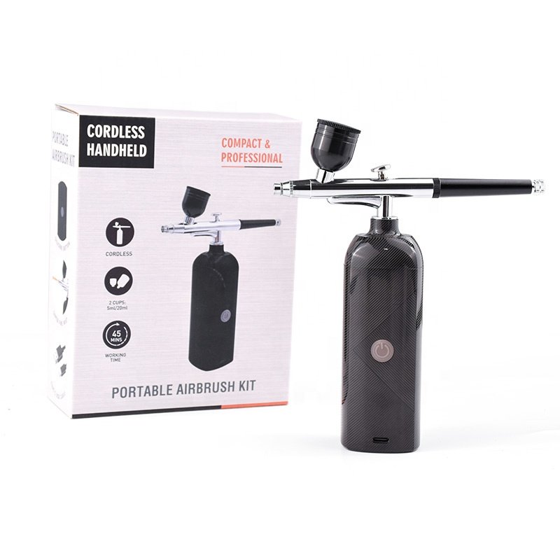 NEW Arrival Cordless Airbrush Compressor Non-Clogging High-Pressure Air Brush Set with 0.3mm Nozzle and Cleaning Brush