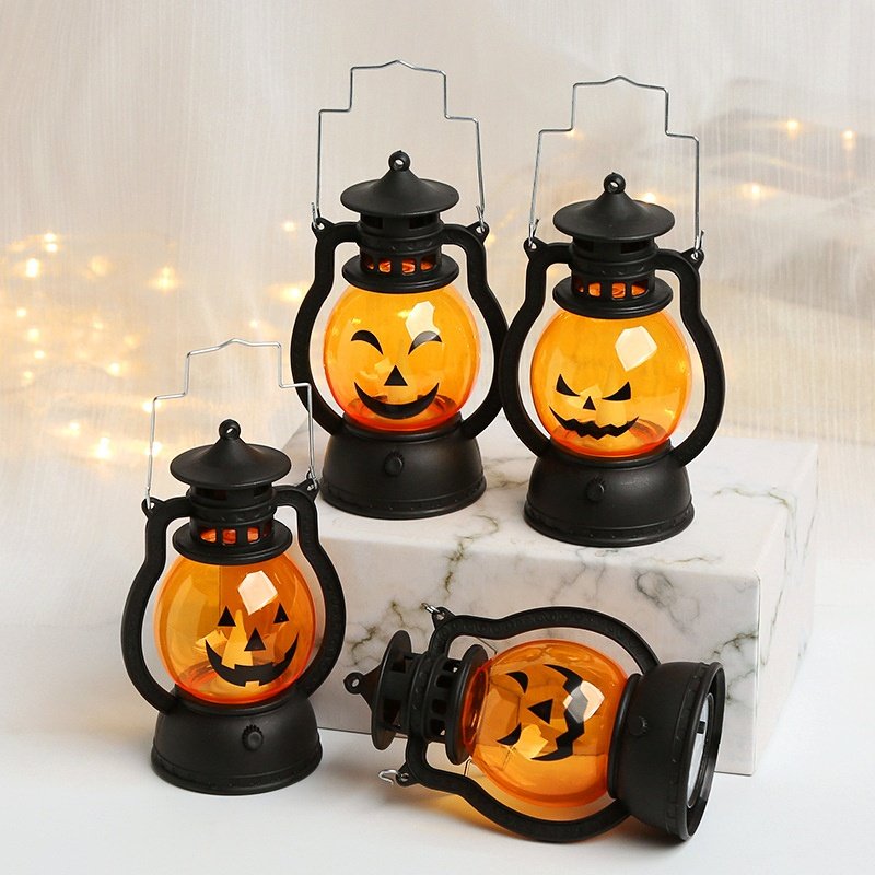 Halloween Decoration Pumpkin Lanterns Electronic Candle Lights LED Handheld Lights Party Decorations Party Atmosphere Props