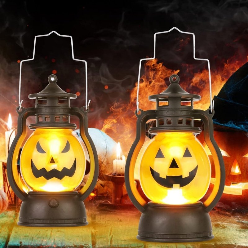 Halloween Decoration Pumpkin Lanterns Electronic Candle Lights LED Handheld Lights Party Decorations Party Atmosphere Props