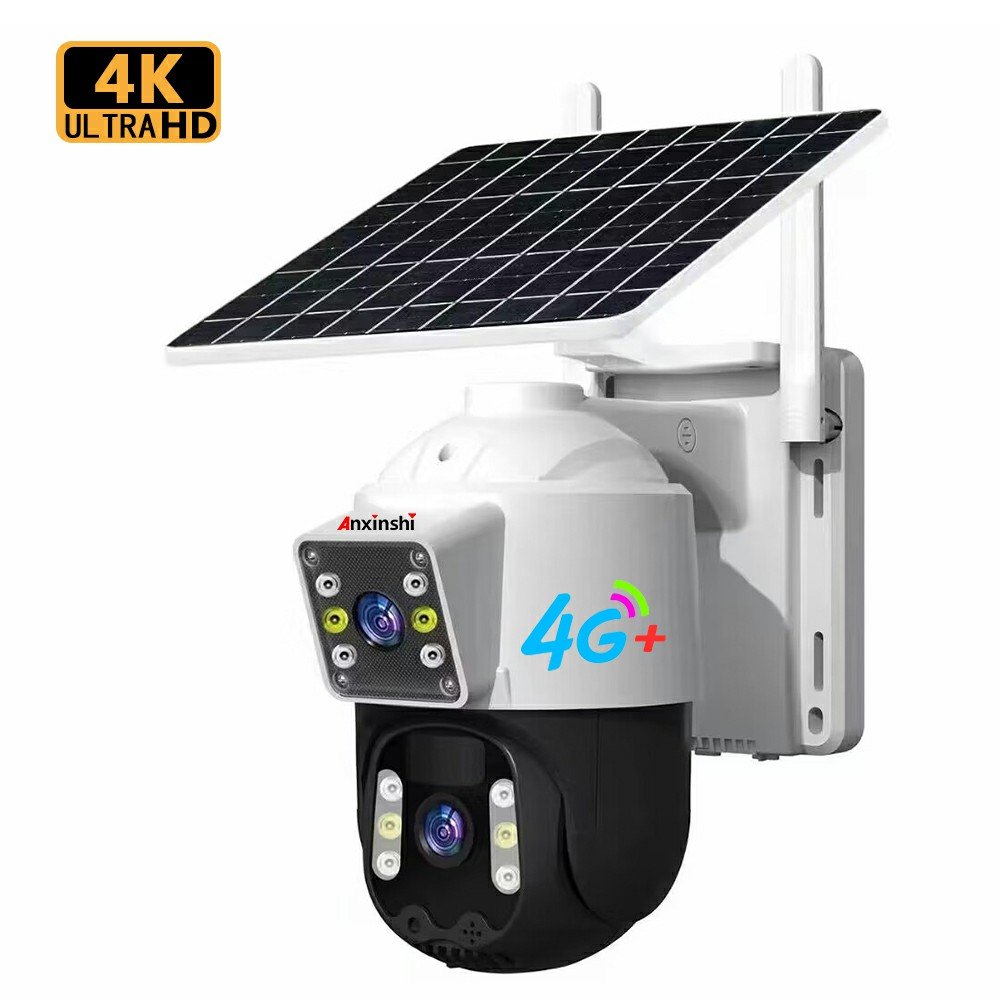 V380 PRO HD 4G Dual Lens Motion Detect Auto Tracking Solar PTZ Sim Card 12000mah Low-Power Battery Network Camera
