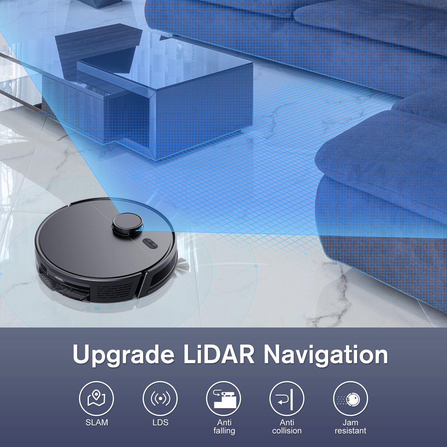 Automated Cleaner Mop Laser Dropship Wholesale Automatic Cleaning Mopping Vacuum Robot