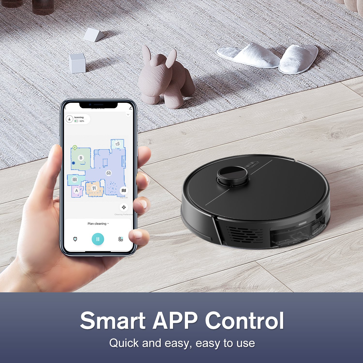 Automated Cleaner Mop Laser Dropship Wholesale Automatic Cleaning Mopping Vacuum Robot