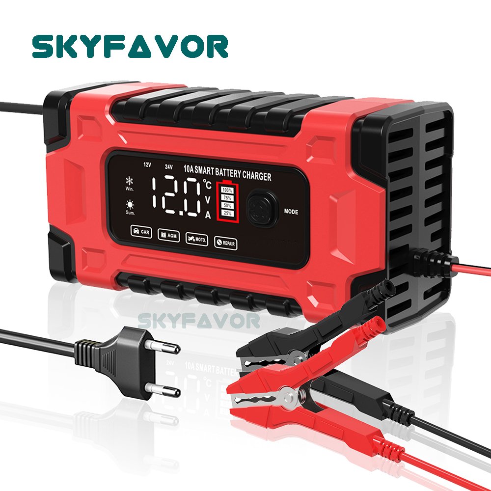 Dropshipping Products Automatic Battery Charger 24v 12V 10A Universal Fast Deep Cycle Gel Agm Pulse Repair Battery Charger