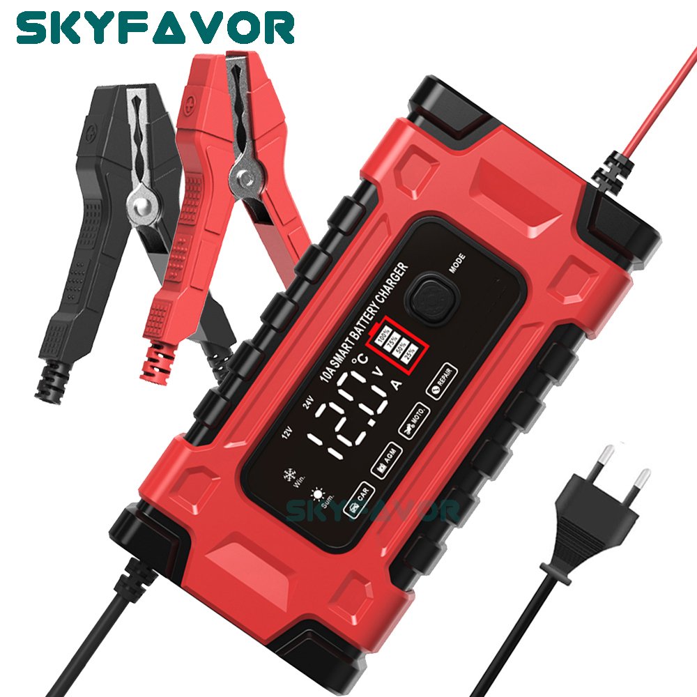 Dropshipping Products Automatic Battery Charger 24v 12V 10A Universal Fast Deep Cycle Gel Agm Pulse Repair Battery Charger