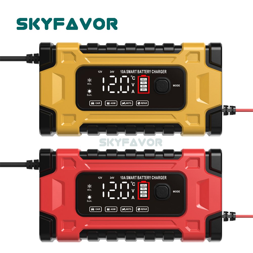 Dropshipping Products Automatic Battery Charger 24v 12V 10A Universal Fast Deep Cycle Gel Agm Pulse Repair Battery Charger