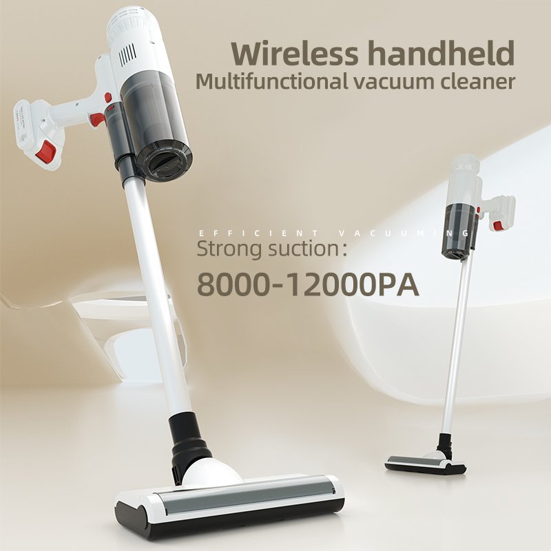 Hot Selling Rechargeable 8Kpa Wireless Household Stick Portable Handheld Cordless Vacuum Cleaner With Removable Battery