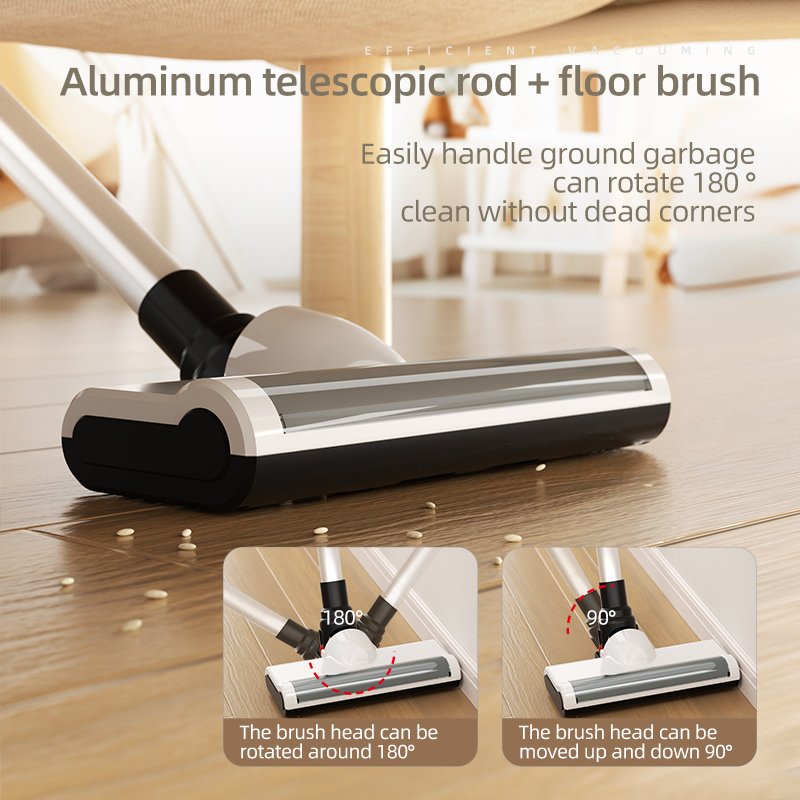 Hot Selling Rechargeable 8Kpa Wireless Household Stick Portable Handheld Cordless Vacuum Cleaner With Removable Battery