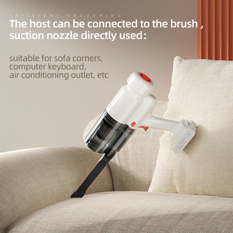 Hot Selling Rechargeable 8Kpa Wireless Household Stick Portable Handheld Cordless Vacuum Cleaner With Removable Battery