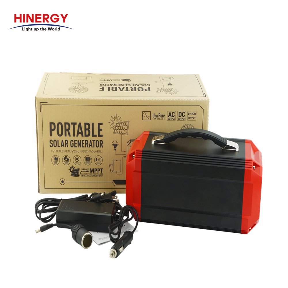 Hinergy Outdoor Solar Power Generator 300w 220 Volt Ipower Small Portable Mini Generator 12v DC Set