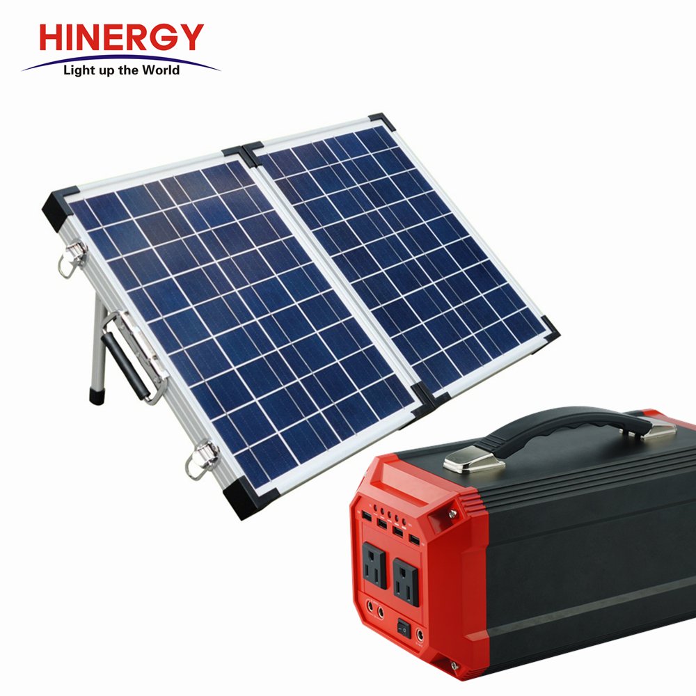 Hinergy Outdoor Solar Power Generator 300w 220 Volt Ipower Small Portable Mini Generator 12v DC Set