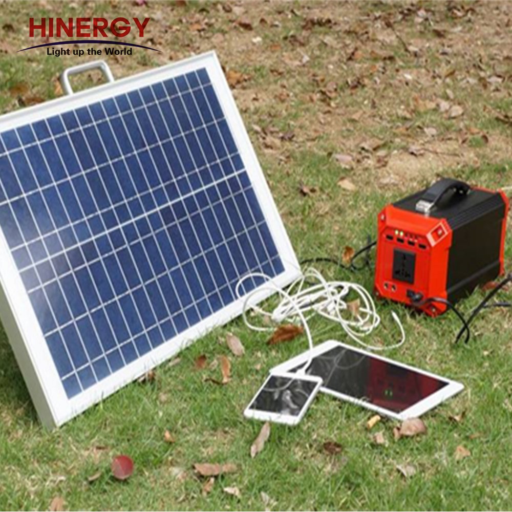 Hinergy Outdoor Solar Power Generator 300w 220 Volt Ipower Small Portable Mini Generator 12v DC Set