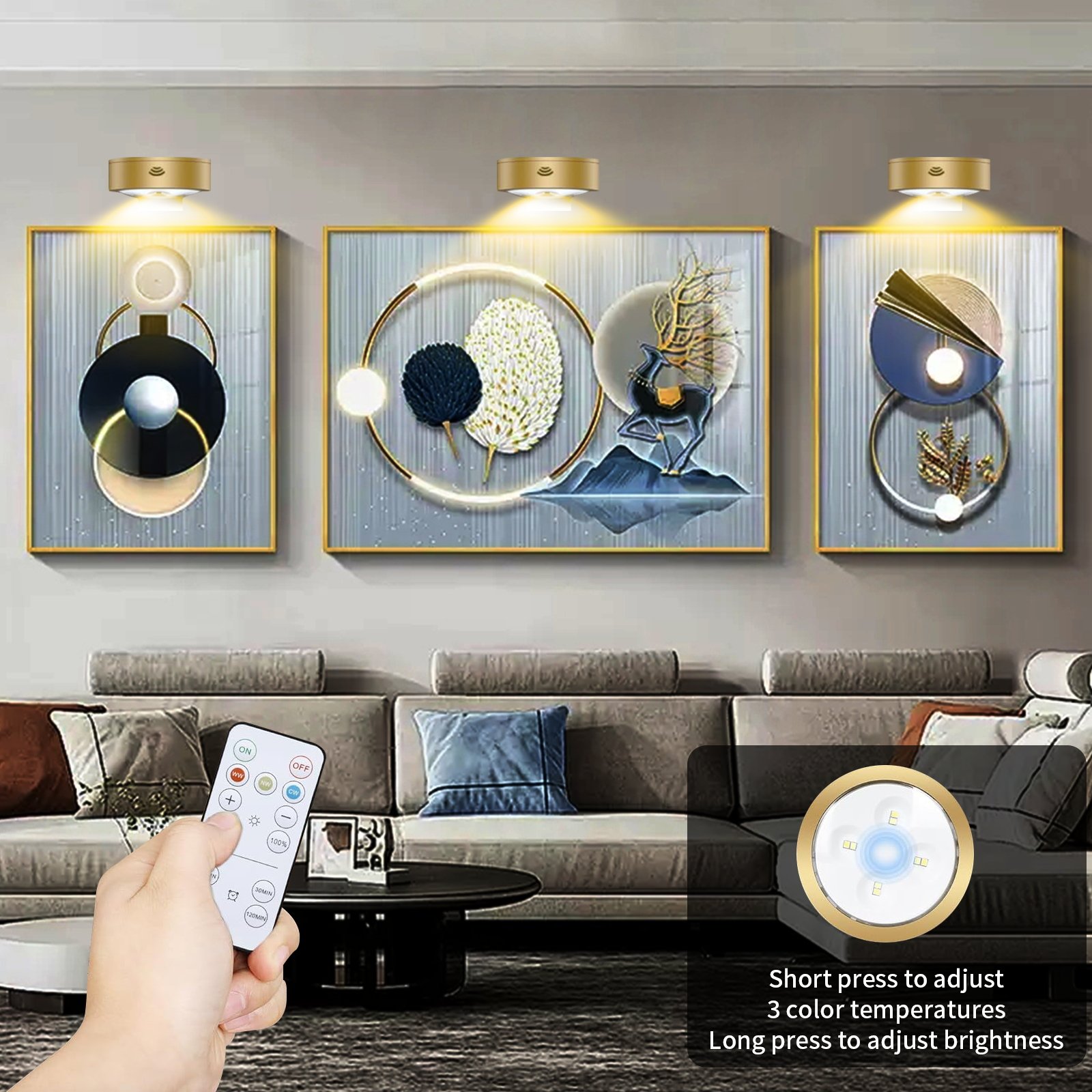 LED 3 Color Nordic Simple Round Led Ceiling Lamps Modern Design for Bedroom Indoor Home Lighting