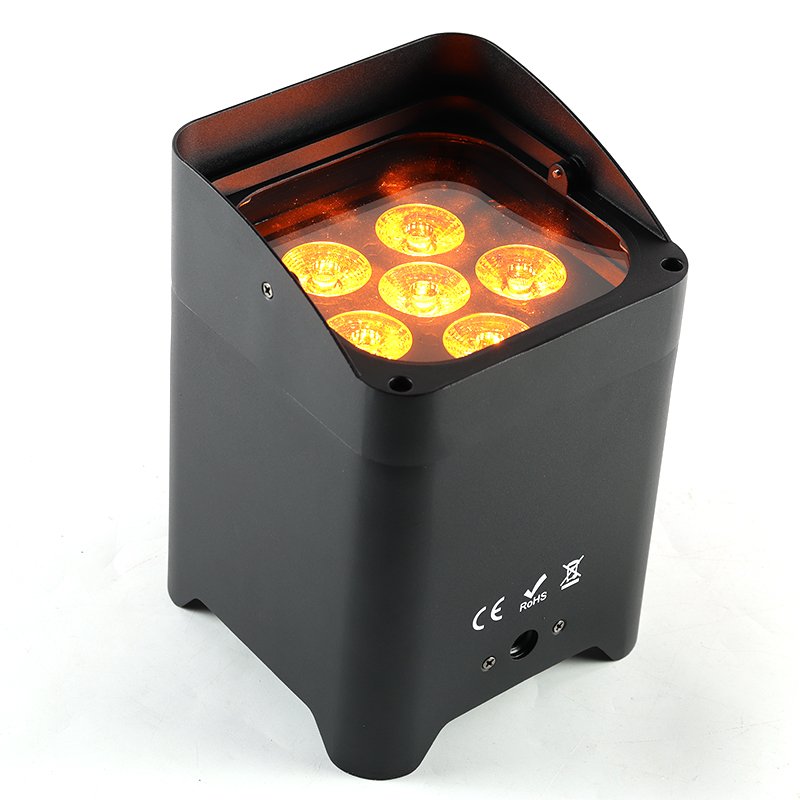 DMX LED Battery Uplights 6*18W Event RGBWA+UV 6 in 1 Wedding Wireless Stage Light Par DJ Lights