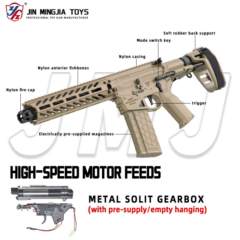 AR15 Electric TOY GUN 7MM GEL Ammos AUTO Shooting Blaster Balls Splatter Launcher Fighting Game SAFE Playing Toy