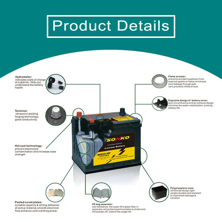 SONKO Superior N200L-MF Auto Battery 12V 200AH 220AH 250AH Truck Battery