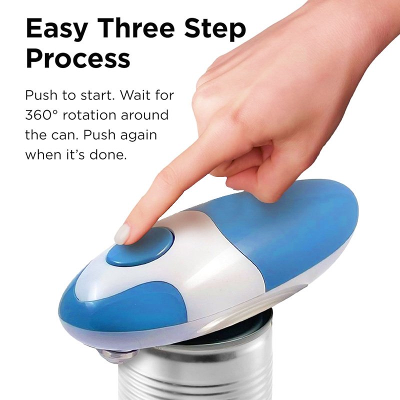Kitchen Mama Gifts Top Rated Tin Opener Simple Auto Electric Jar Opener for Seniors and Weak Hand One Touch Electric Can Opener