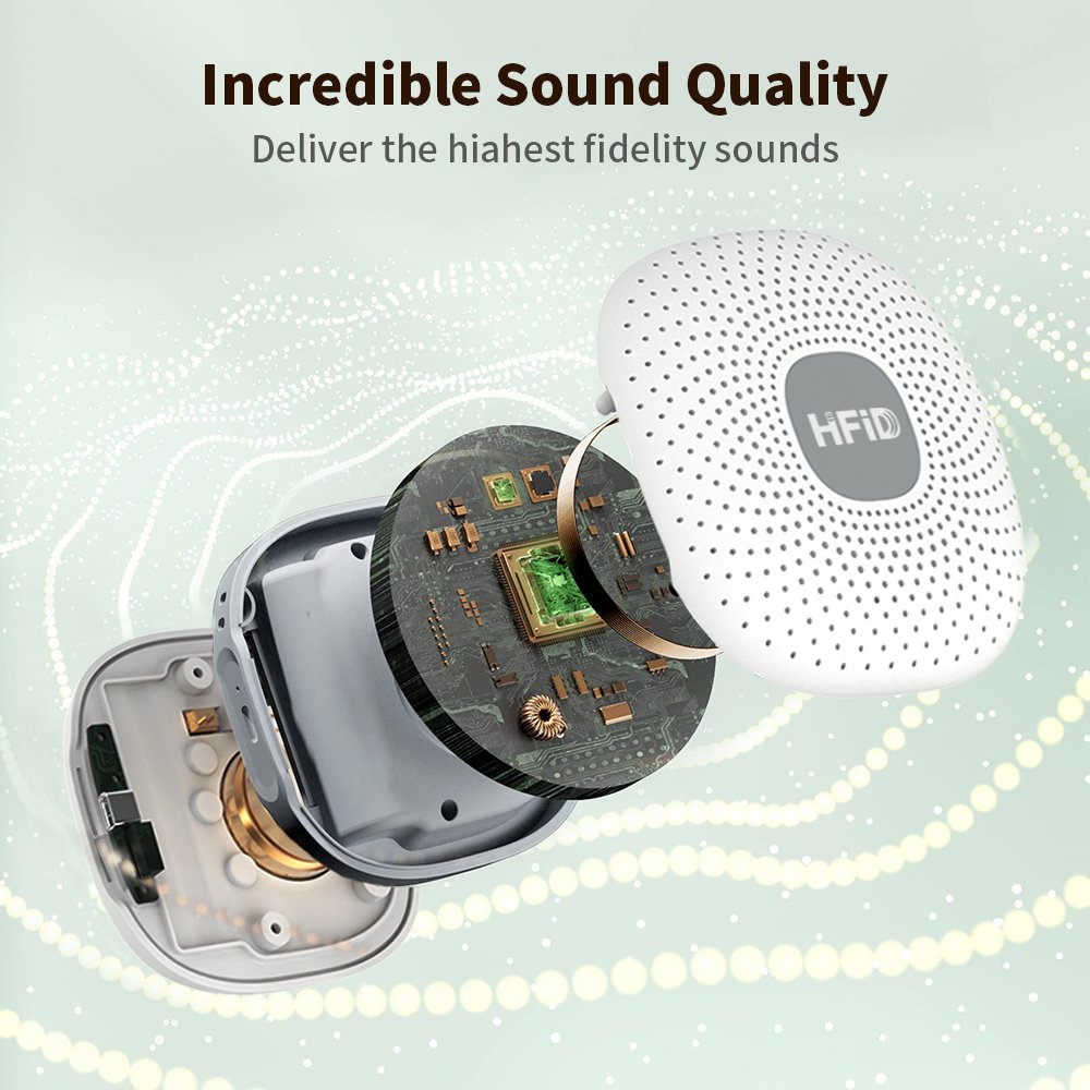 HiFiD 2025 New White Noise Sleep Sound Machine and Night Light with 1800mAh Battery Portable Sound Machine for Baby