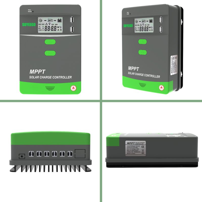 SUYEEGO 12v/24v 20/30/40/50/60A Solar Charge Controller for Solar Panel Charger Mppt Pv 100v Lithium Battery protection Factory