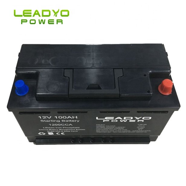 1200CCA 1400CCA Auto Lithium Start-Stop Cranking Batteries 12V 100Ah Automotive LiFePO4 Lithium Iron Car Starter Battery
