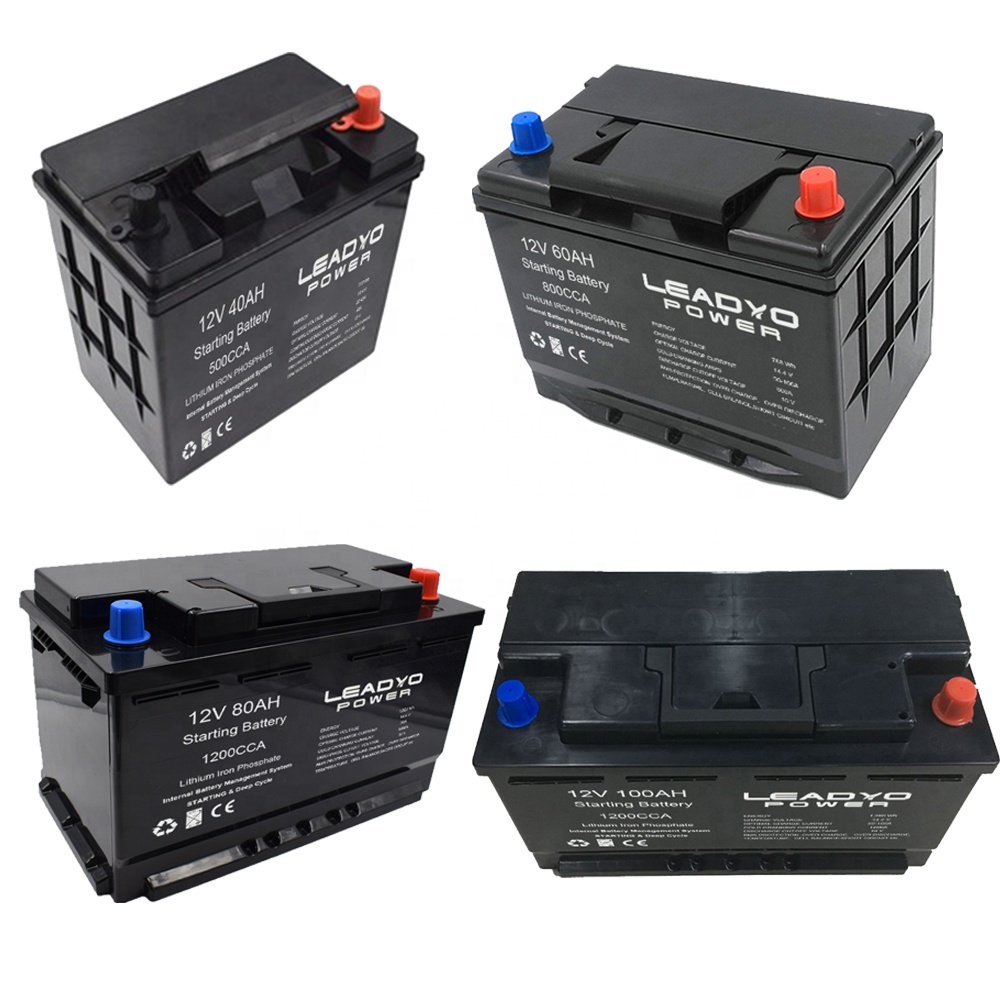 1200CCA 1400CCA Auto Lithium Start-Stop Cranking Batteries 12V 100Ah Automotive LiFePO4 Lithium Iron Car Starter Battery