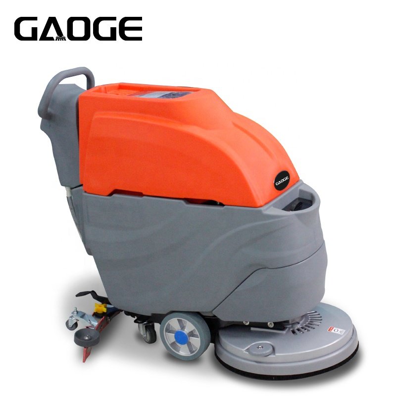 GAOGE Commercial Electric Auto Battery Rechargeable Cleaning Machine Walk Behind Floor Scrubber