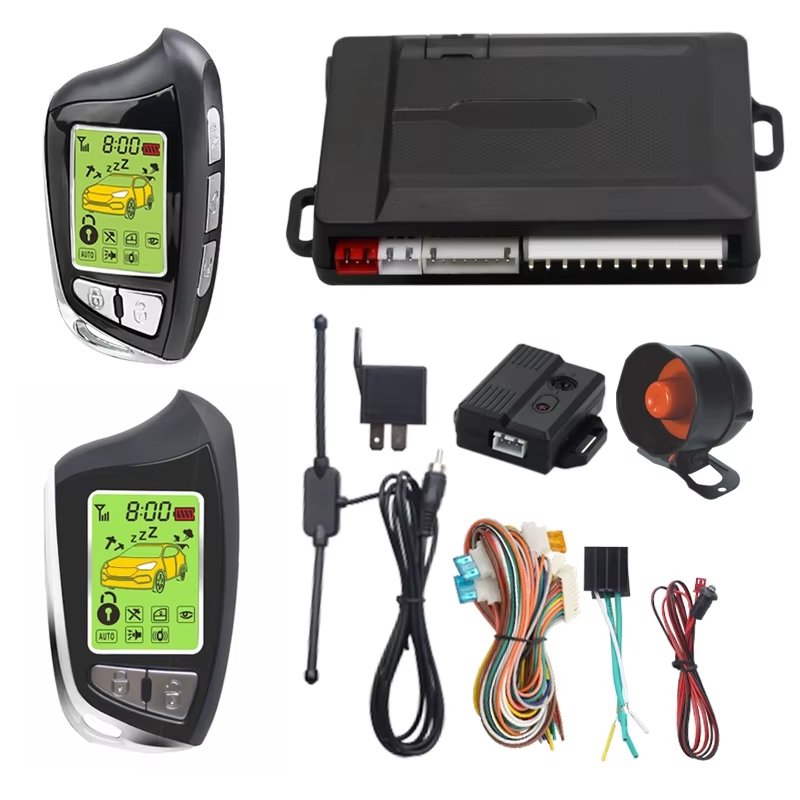 NTO 2 Way LCD Remote Car Alarm System Two Way Auto Alarm Vibrating Sound Reminding Trigger Security System