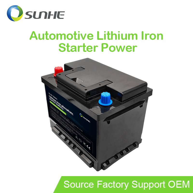 Sunhe Customized Wholesale 12V 24V 75ah Lithium Iron Phosphate Automotive Battery