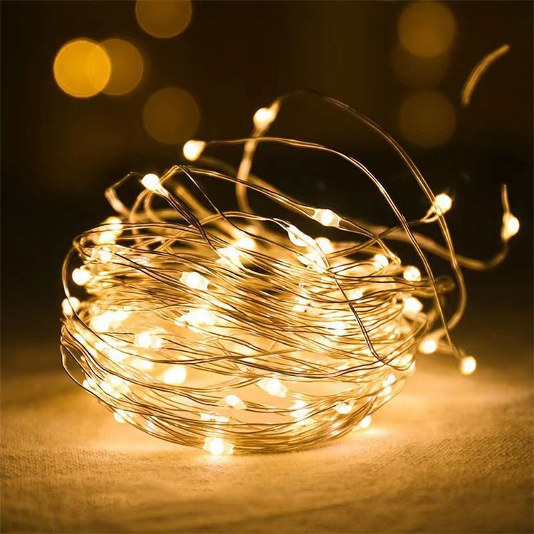 LED Outdoor Light String Naviden Xmas Garland Battery Box Copper Wire Lights Arvore De Natal Grande Para Casa Lamp Home Decor