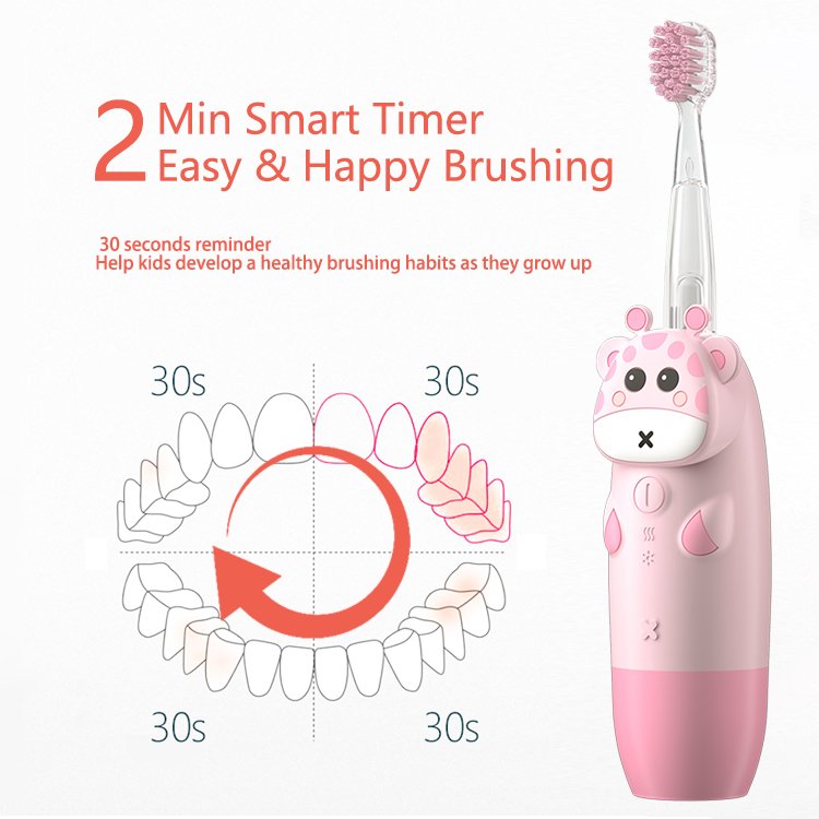 Cheap Children Electric Toothbrush Cartoon Cute IPX7 Waterproof Baby Tooth Brush Power LED Electric Toothbrush for Kids