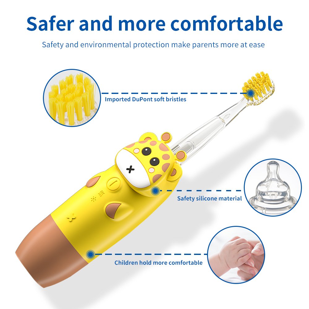 Cheap Children Electric Toothbrush Cartoon Cute IPX7 Waterproof Baby Tooth Brush Power LED Electric Toothbrush for Kids