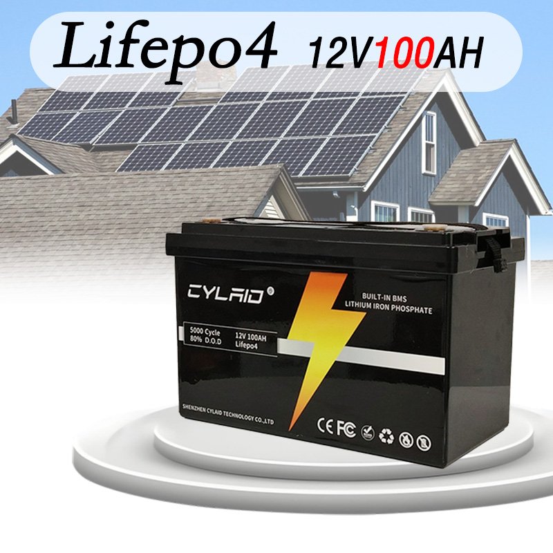 12V 100Ah Rechargeable 12V 24V 48V Lithium Battery Fishing Boat AGV RV Golf Cart Auto Battery Lifepo4 12V 100Ah Battery