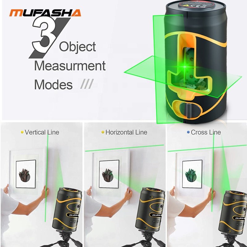 MUFASHA T06 2 Lines Laser Level Build in Lithium Battery Two Cross Line Automatic Self-leveling Level Laser