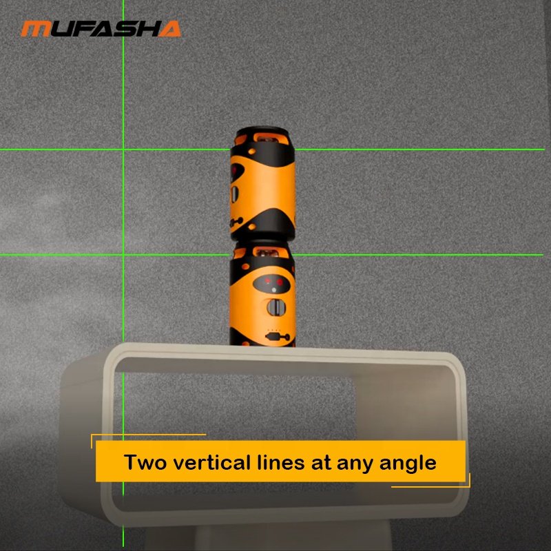 MUFASHA T06 2 Lines Laser Level Build in Lithium Battery Two Cross Line Automatic Self-leveling Level Laser
