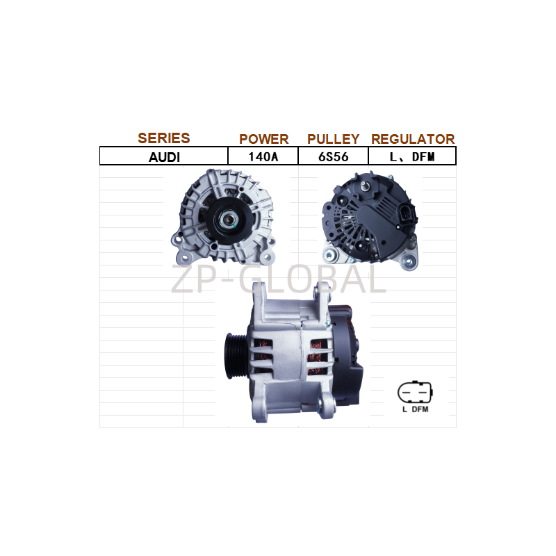 Rc Car Alternators 059903023A for Audi A4 2.7/3.0 Porsche 3.0T/4.8T