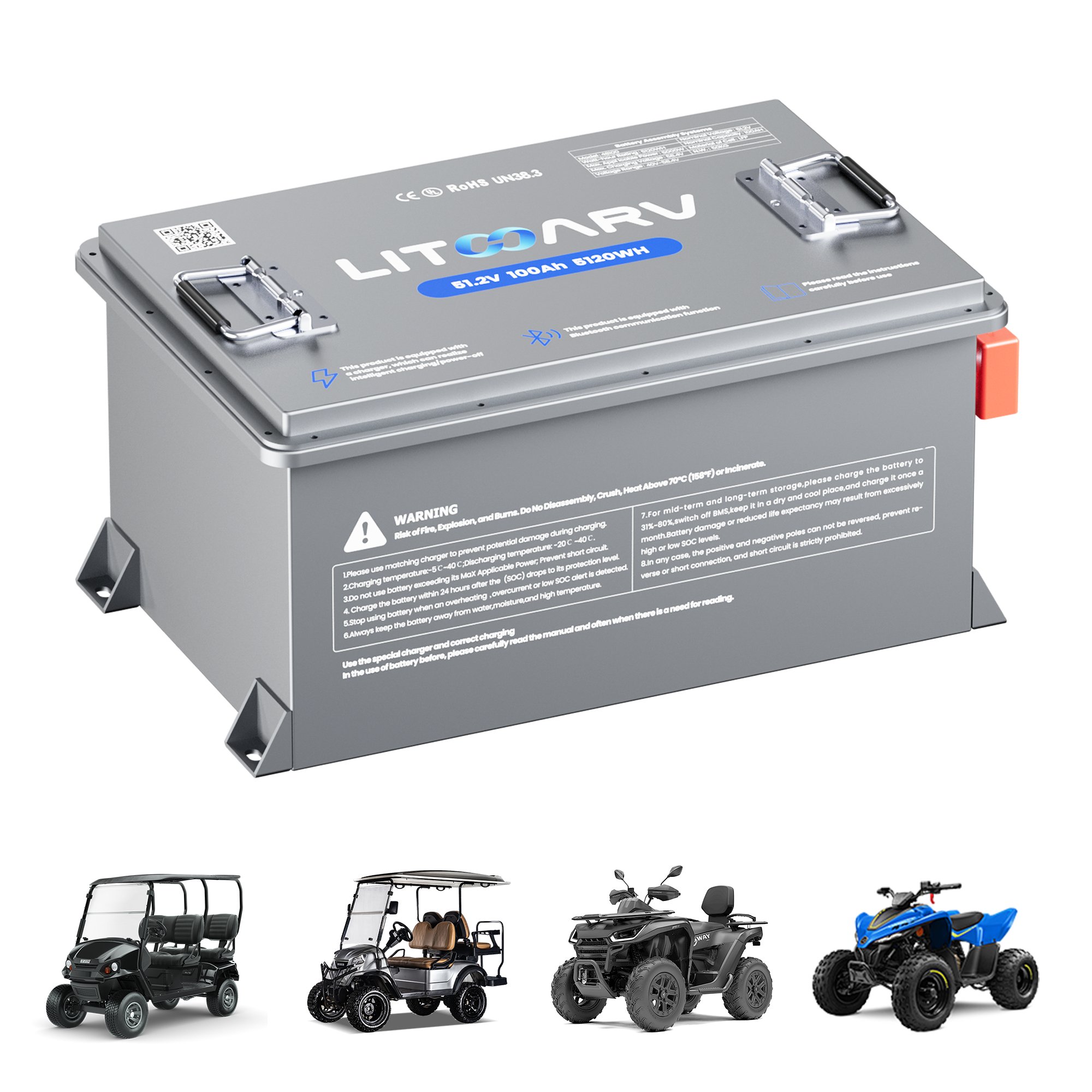 72v 48v Golf Cart Lithium Battery 36v For Golf Cart 51.2v 105ah 100ah Lithium Iron Phosphate Ion Batteries 200ah 280ah 48 Volt