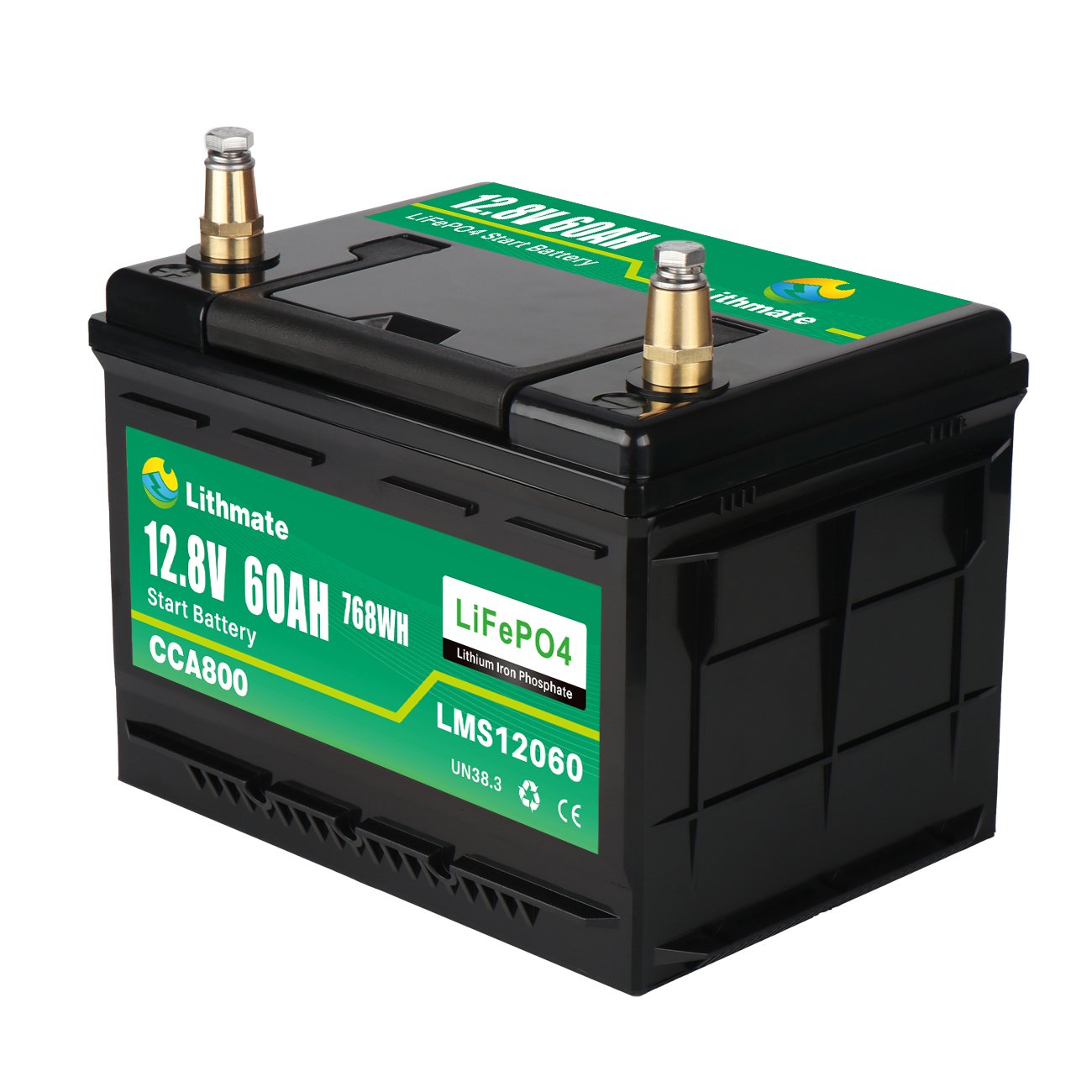 Deep Cycle BT Monitor 800CCA Car Start Battery Lithium Starting Battery 12v 60ah Lifepo4 Car Battery