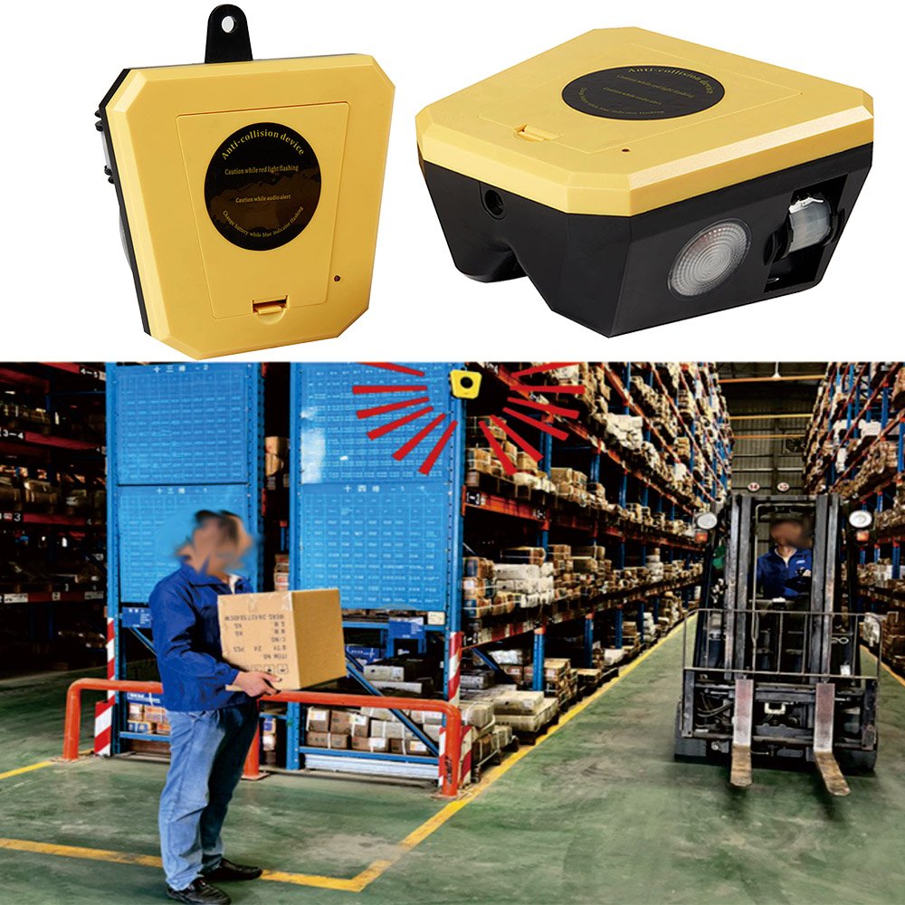 Anti-collision Blind Corner Safety System Infrared Mobile Sensor Audible Visual Alarm System for Storage Rack Warehouse Shelf