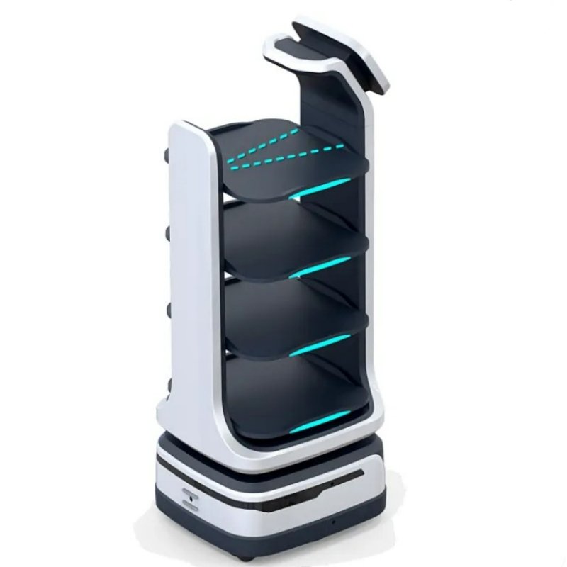 Mi City New Popular Service Waiter Robot Self Driving Auto Navigation Auto Charging Delivery Robot for Restaurant Hotel