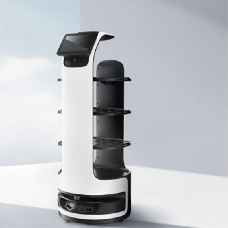 Mi City New Popular Service Waiter Robot Self Driving Auto Navigation Auto Charging Delivery Robot for Restaurant Hotel