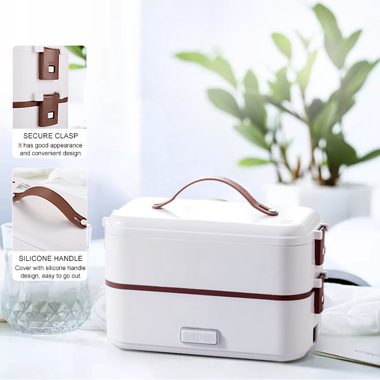 Portable Electric Lunch Box Stainless Steel Heating Food Multifunctional Electric Lunch Box for Home Office Car
