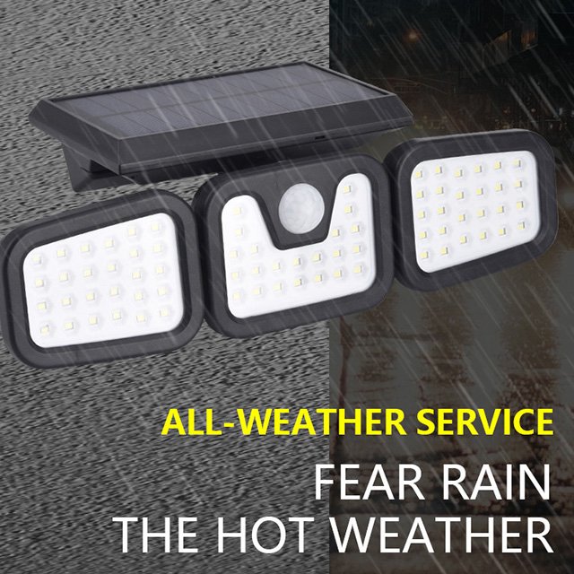 74-LED Solar Garden Lamp Waterproof Adjustable Angle Lights Solar Garden Wall Light