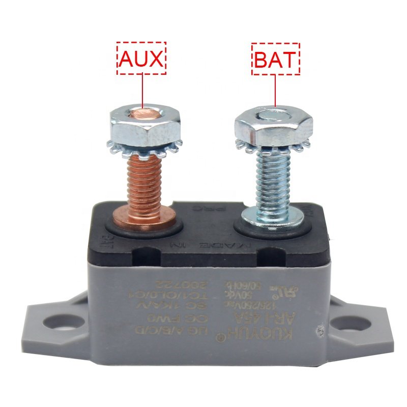 10-50A Amp 12V Cover Dual Battery Fuse Automatic Auto Reset Circuit Breaker