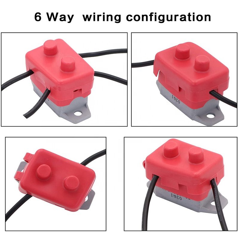 10-50A Amp 12V Cover Dual Battery Fuse Automatic Auto Reset Circuit Breaker