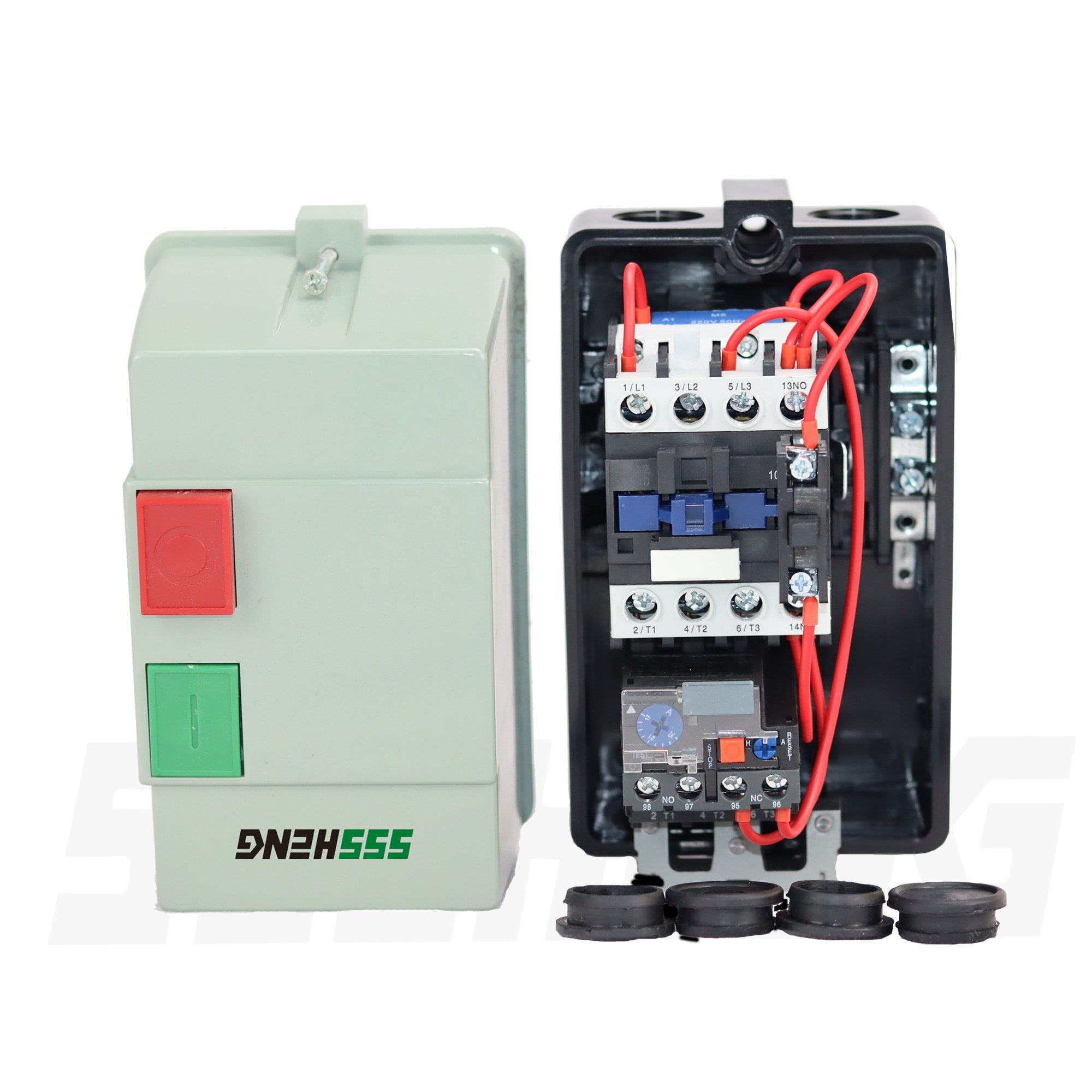 LE1 QCX2 Magnetic Starter PML-2220 25A 3P IP54 17~25A With Buttons START + STOP Ac Contactors Electromagnetic Starters
