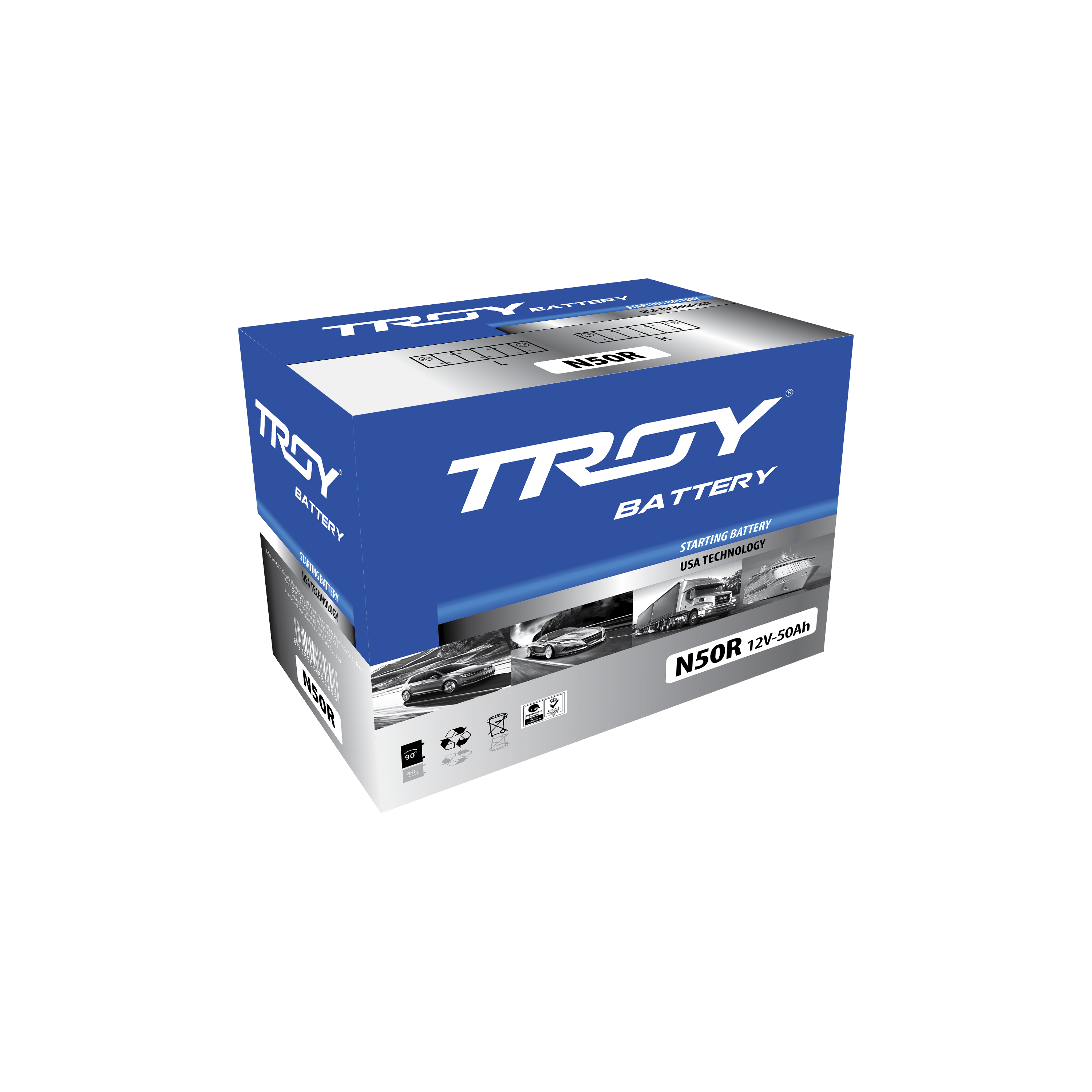 FACTORY PRICE AUTO BATTERY N50R 50AH Car Battery for Starting With Premium Quality