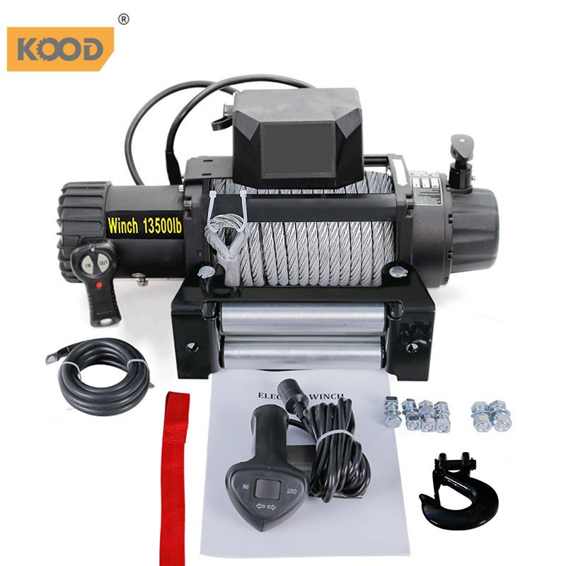 12V 24V Manual Electric Winch for SUV and 4x4 Stainless Steel 9500lb 12000lb 20000lb Auto for Off-Road Hydraulic Power Source