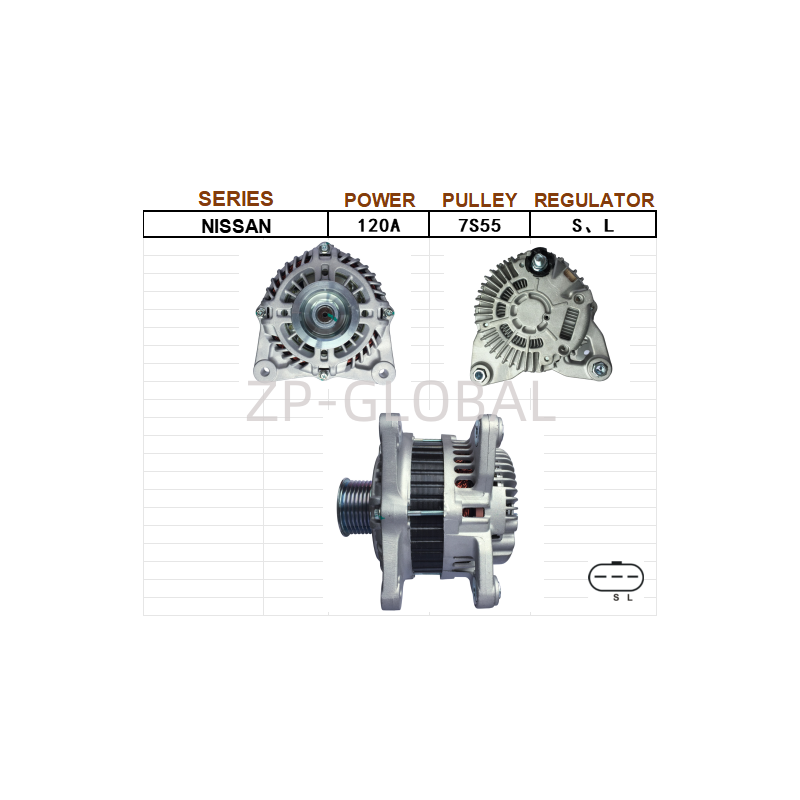 Price Car 12v Alternator 23100-1HS1A for Nissan Tiida/Qashqai 1.6