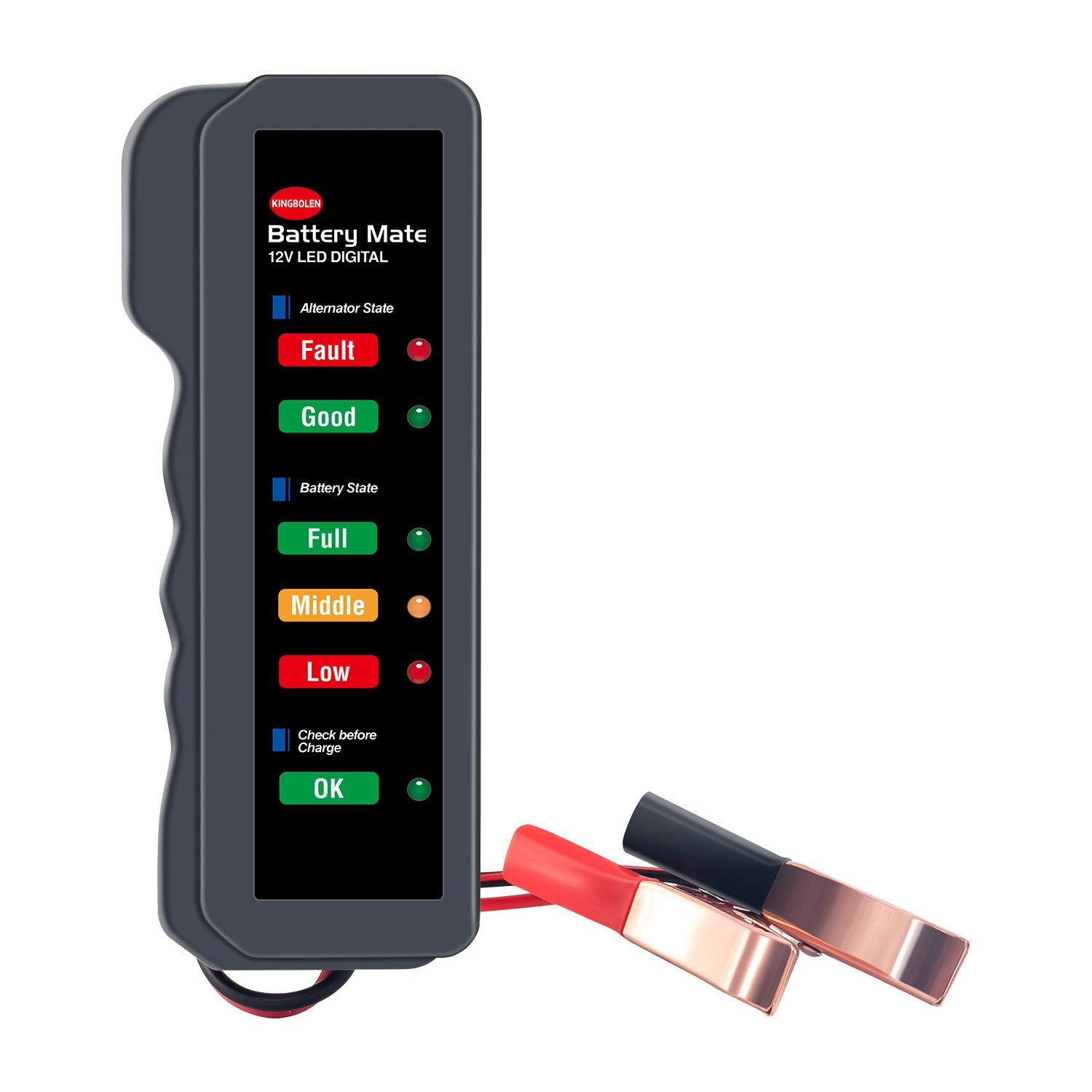 Battery Tester 12 Volt BM310 Digital Analyzer LED Indicator Motorcycle Testing Car Alternator Voltage Checker