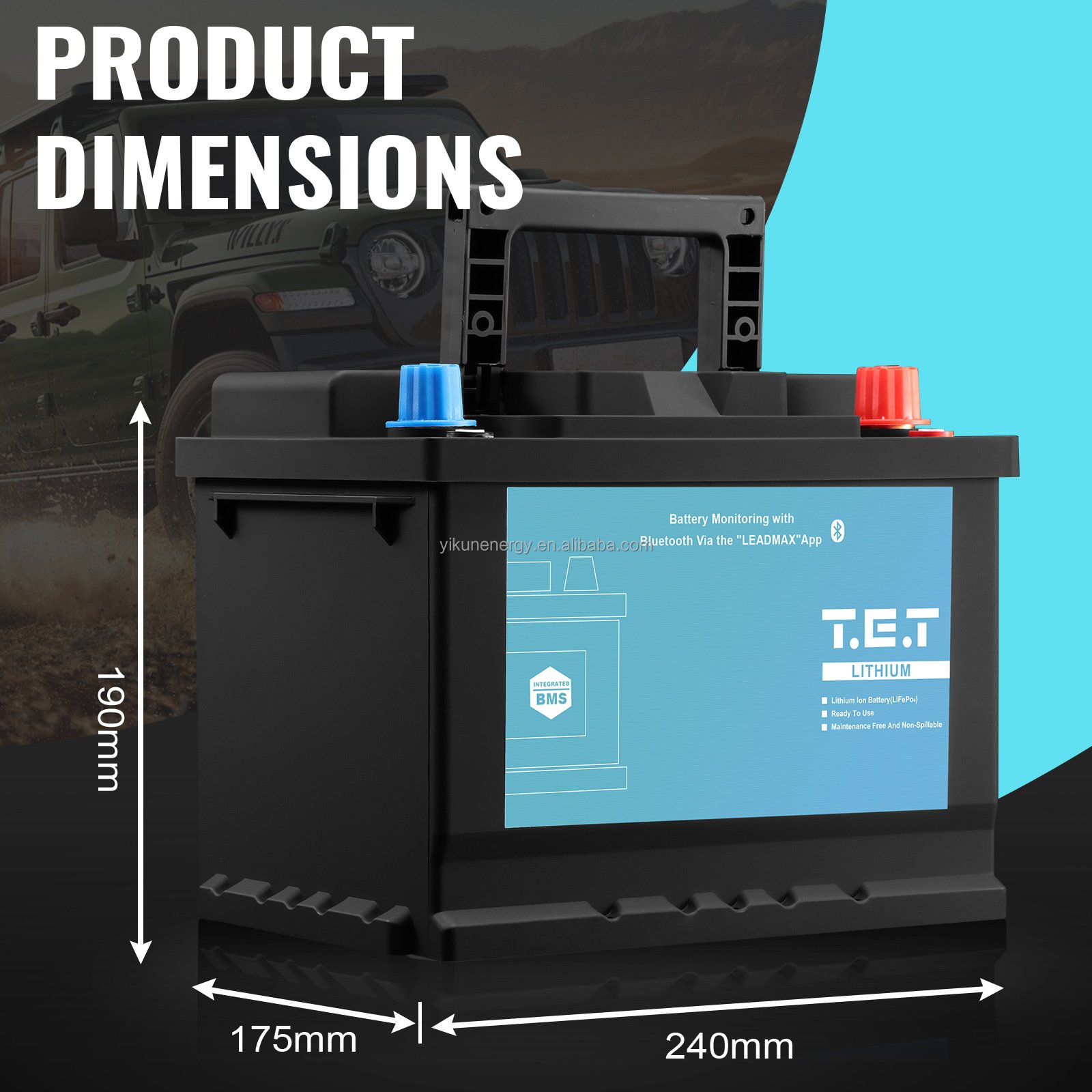 New Energy Ultra-long Cycle Life Lithium Car Start Battery
